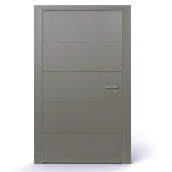 Kit Porta Pronta Colmeia Mdf Hidro Resistente Com Friso Esquerda 102Cm Cor Gianduia Rocha Porta
