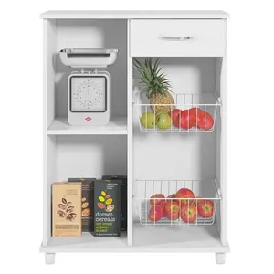 Balcão Fruteira 1 Porta 1 Gaveta Notável Belize New Branco