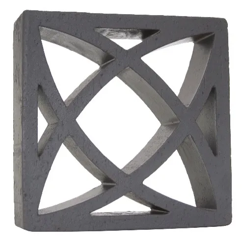 Elemento Vazado Cobogo Aland 25X25 Carbono Essenza