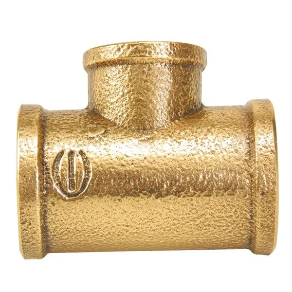 Tê com redução central e rosca 1x3/4" bronze R713 Eluma