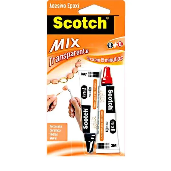 Adesivo Epóxi 10 g trasnparente 3M Scotch Mix