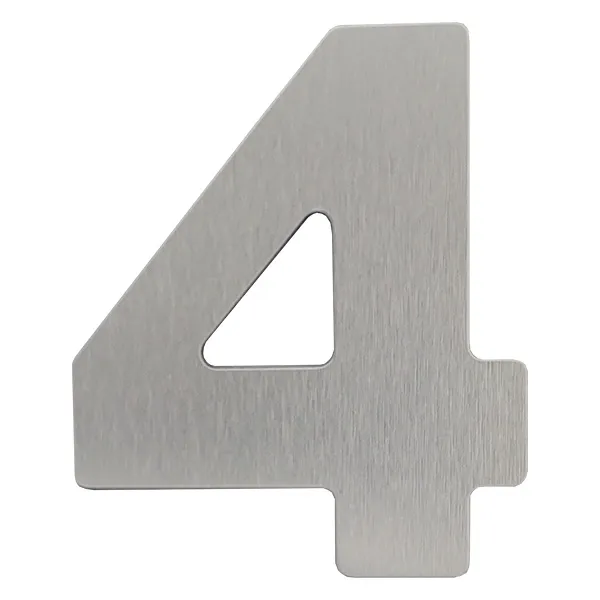 Número 4 Adesivo Alumínio Composto 12,5cm
