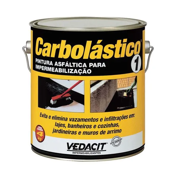 Carbolástico n.1 Vedacit 4 Kg Preto