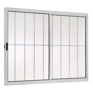 Janela de Alumínio de Correr 100x120 Direita com Grade Branco Ecosul Esquadrisul