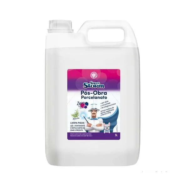 Limpa porcelanato limpeza pós obra Super Storm 5L Pulvitec