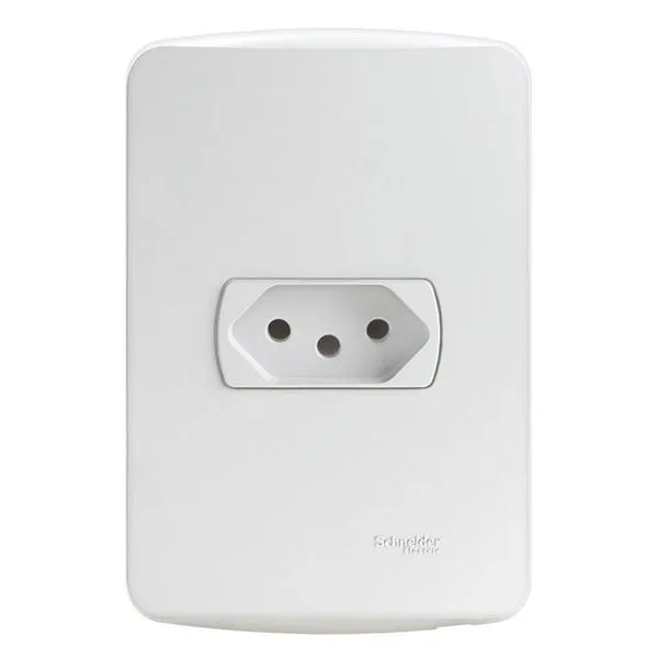 Conjunto Tomada 2p T 20a 250v Branco Miluz Schneider
