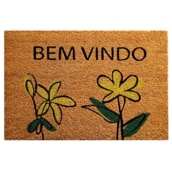 Capaho De Fibra De Coco Com Com Base Emborrachada 40X60 Coisas Coisinhas