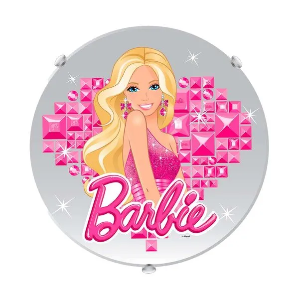 Plafon para lâmpada E27 Barbie Bailarina 30cm colorido Startec