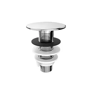 Plug Para Bide Lavatório Redondo Cromado 1/2" 50mm Blukit