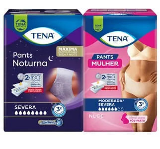 KIT - ROUPA ÍNTIMA TENA PANTS NOTURNA + TENA PANTS MULHER G/EG 16u