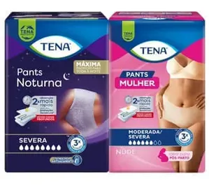KIT - ROUPA ÍNTIMA TENA PANTS NOTURNA + TENA PANTS MULHER G/EG 16u