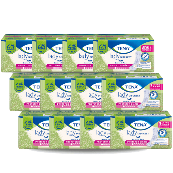 CAIXA COM 12 PACOTES DE PROTETOR DIÁRIO TENA LADY DISCREET PROTETOR DIÁRIO TENA LADY DISCREET 14un