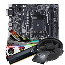 Kit Upgrade, AMD Ryzen 5 2400G, Asus A320M-K, Memória DDR4 32GB (16GBx2) 3200MHz