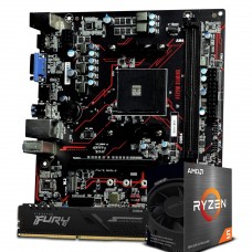 Kit Upgrade, AMD Ryzen 5 5600G, Placa Mãe SuperFrame A520M Gaming, Memória DDR4 Kingston Fury SuperFrame 8GB