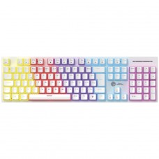 Teclado Mecânico Gamer Ninja Leap Pudim, Switch Blue, Rainbow, ABNT2, Full Size, White, GN-KB-LPFSWPRUAB - Open Box