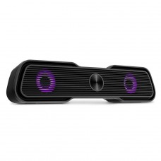 Soundbar Gamer Multilaser, Audio 2.0, 15W RMS, LED, USB/P2, Black, SP953