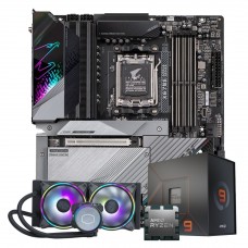 Kit Upgrade AMD Ryzen 9 7950X, Placa Mãe Gigabyte X670E Aorus Master, Water Cooler 240mm