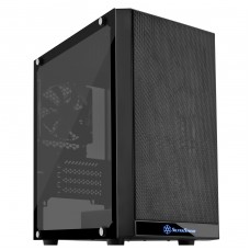Gabinete Gamer SilverStone PS15, Mini Tower, Black, S-fonte, C-1 Fan
