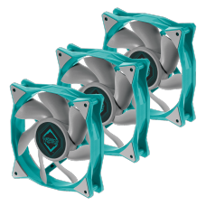Kit Fan Com 3 Unidades Iceberg Thermal IceGale, 120mm, Blue