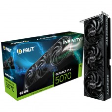 Placa de Vídeo Palit NVIDIA GeForce RTX 5070 Infinity 3, 12GB, GDDR7, DLSS, Ray Tracing, NE75070019K9-GB2050S - Open Box