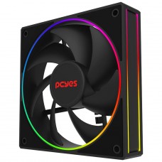 Cooler Gabinete PCYes Vision Black Vulcan ARGB 120mm | Terabyte