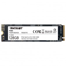 SSD Patriot P300, 128GB, M.2 2280, NVME PCIe, Leitura 1600MBs e Gravação 600MBs, P300P128GM28