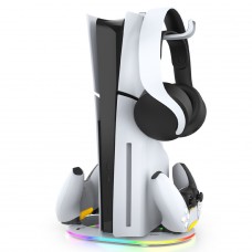 Suporte Vertical Ipega PS5 Slim RGB com Dock | Terabyte