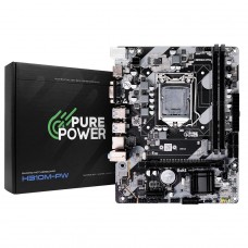 Placa Mãe Pure Power H310M-PW, Chipset H310, Intel LGA 1151, M-ATX, DDR4, PP-MB-I310MD4 - Open Box
