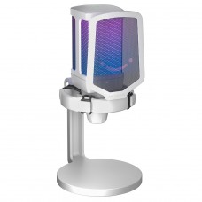 Microfone Gamer Fifine Ampligame Q6W RGB USB White | Terabyte