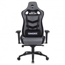 Cadeira Gamer Ninja Smoke, Reclinável, Tecido, 4D, Preto E Cinza