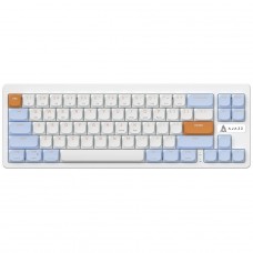 Teclado Mecânico Gamer Ajazz AKL680, Wireless/Bluetooth, 65%, ANSI, Switch Low-Profile, Azul e Branco