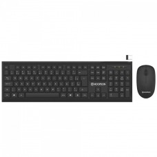 Kit Teclado e Mouse Hoopson Sem Fio, Wireless, Black ABNT2, TPC-070KW