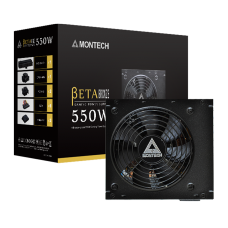 Fonte Montech BETA Bronze 550W, 80 Plus Bronze, PFC Ativo