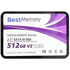 SSD BestMemory Highlander V2, 512GB, Sata III, Leitura 550MBs E Gravação 500MBs, BTSDA-512G-550 - Open Box