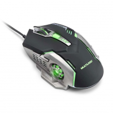 Mouse Gamer Multilaser MO269, 2400 DPI, 6 Botões, Preto e Grafite