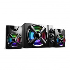 Caixa de Som 2.1 Gamer Multilaser, 30W RMS, RGB, USB(Energiar)+P2 (3,5mm), Black, SP952