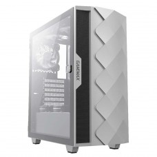 Gabinete Gamer Gamemax Diamond, RGB, Mid Tower, Vidro Temperado, Branco, S-Fonte, Com 1 Fan