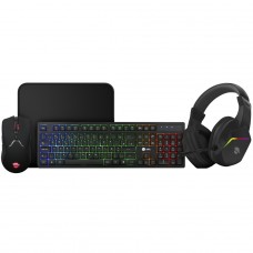 Combo Gamer Ninja Squad 4 em 1 Rainbow Preto | Terabyte