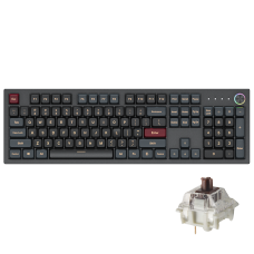 Teclado Mecânico Gamer Montech MKey Darkness, RGB, Black, Switch Brown, ANSI, Full-Size, Full Hot-swappable, MK105DB