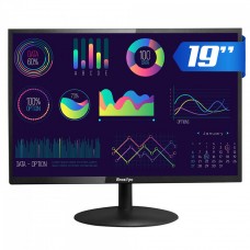 Monitor Brazil PC LED, 19 Pol, 60Hz, HDMI/VGA, VESA, Com Inclinação, BPC-19WE02-B - Open Box