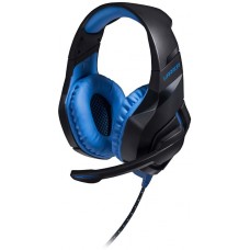 Headset Gamer Warrior Straton Led Azul, Stero, USB, Preto/Azul, PH244