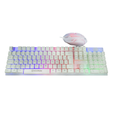 Combo Gamer Teclado e Mouse HOOPSON TPC-096KB, RGB, Branco