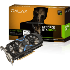 Placa de Vídeo Galax NVIDIA GeForce GTX 1050 Ti EXOC Dual, 4GB, GDDR5, 128Bit, 50IQH8DVN6EC
