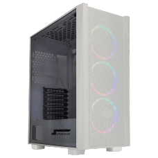 Gabinete Gamer SuperFrame Vanilla, White, Sem Fonte, 3 Fans - Open Box