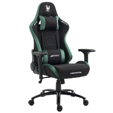 Cadeira Gamer SuperFrame Podcaster, Reclinável, 4D, Preta e Verde