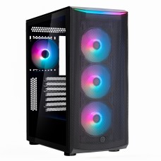 Gabinete Gamer SilverStone Fara 512Z V2, Mid Tower, ARGB, Vidro Temperado, ATX, Preto, Sem Fonte, Com 4 Fans, SST-FA512Z-BG-V2