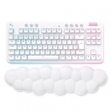 Teclado Gamer Mecânico Logitech G715, Sem Fio, RGB, ABNT, Switch GX Tactile Brown, Branco, 920-010702