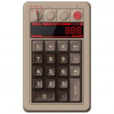 Teclado Mecânico Numérico e Calculadora 8BitDo Retro C64 Edition, Bluetooth/2.4G/USB-C, Switch Kailh Box White, 85HB03