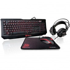 Combo Gamer TT Esports Gaming Kit 4 Em 1, Teclado, Mouse, Mouse Pad E Headset, KBGCKPLBLPB01