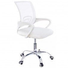 Cadeira de Escritório Fortt, Base Cromada, Branco, 1050S